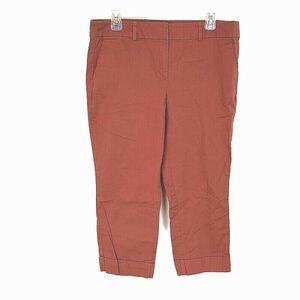 💥5/$25 Ann Taylor Factory sz 12P Chino Pants Solid Pink Cropped Capri Pockets